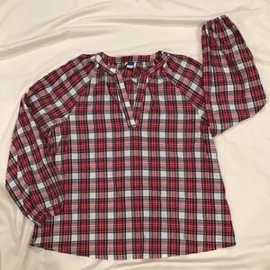 Old Navy Red and Black Plaid Shirt